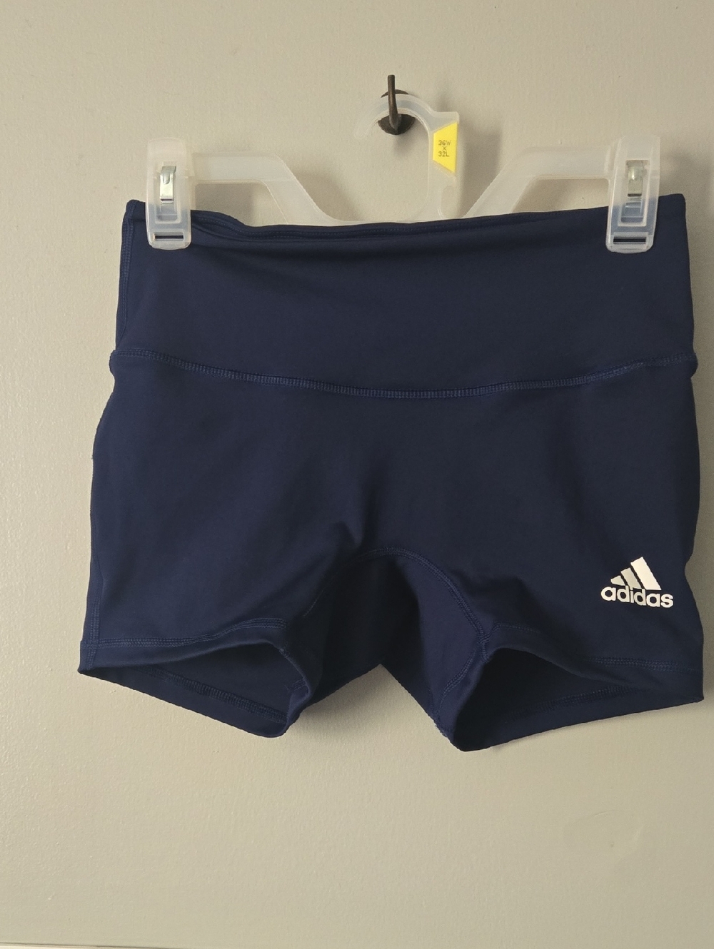 adidas Navy Performance Shorts with White Logo